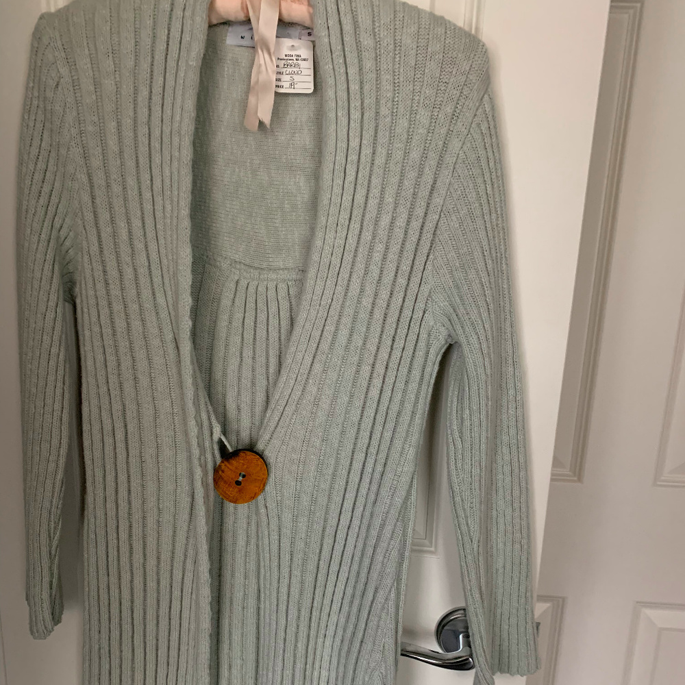 NWT Willow Light Gray Cotton Cardigan Sz S